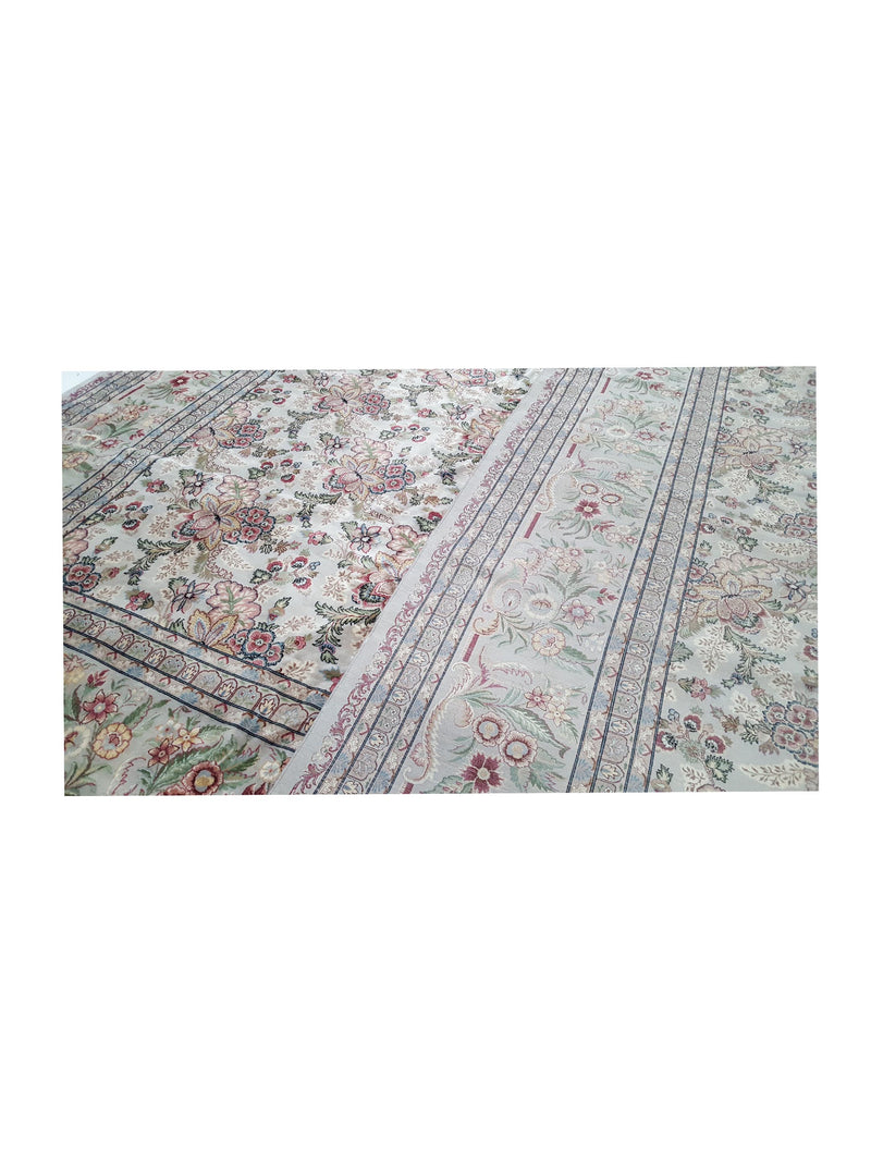 Pacific Classic 28855 Ivory Lt.Green Traditional Hand Knotted Rug