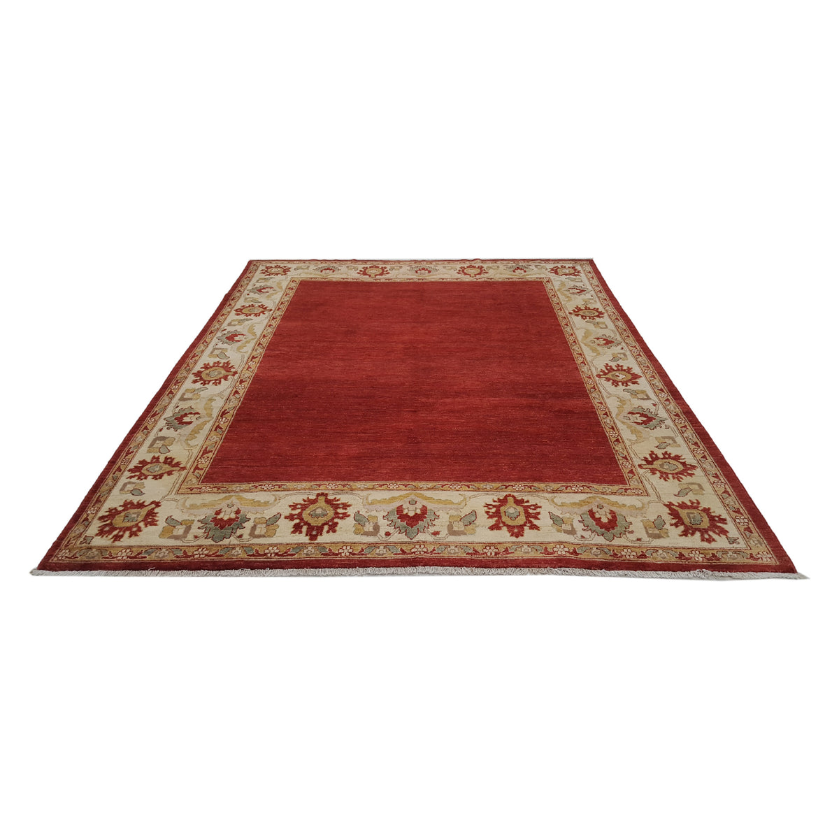 Pacific Ziegler 28876 Red Ivory Transitional Hand Knotted Rug