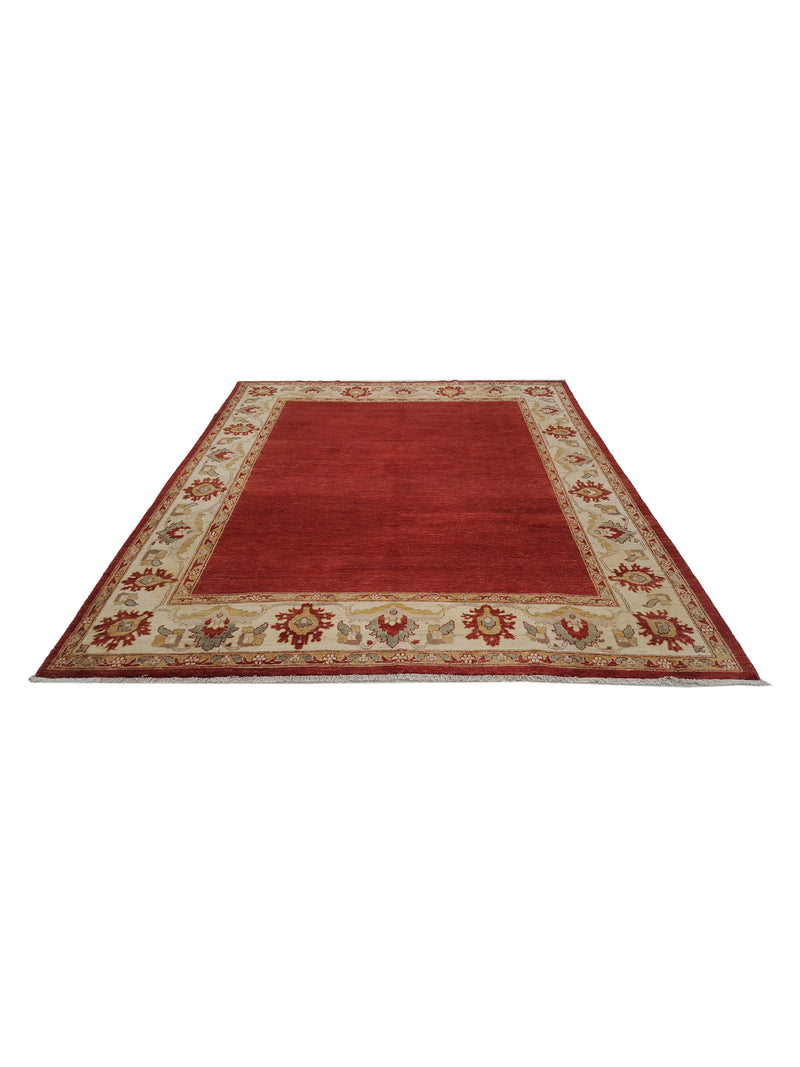 Pacific Ziegler 28876 Red Ivory Transitional Hand Knotted Rug