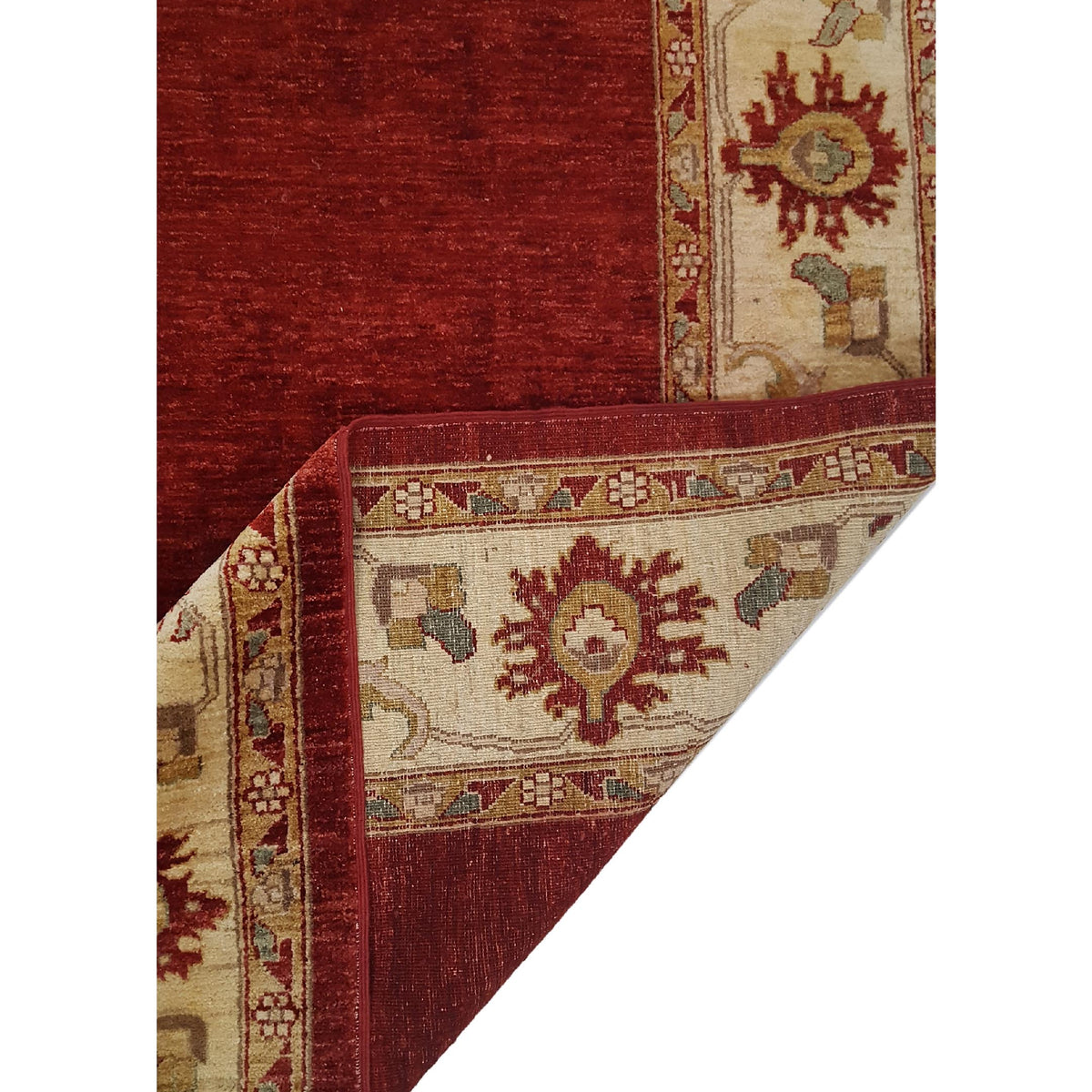 Pacific Ziegler 28876 Red Ivory Transitional Hand Knotted Rug