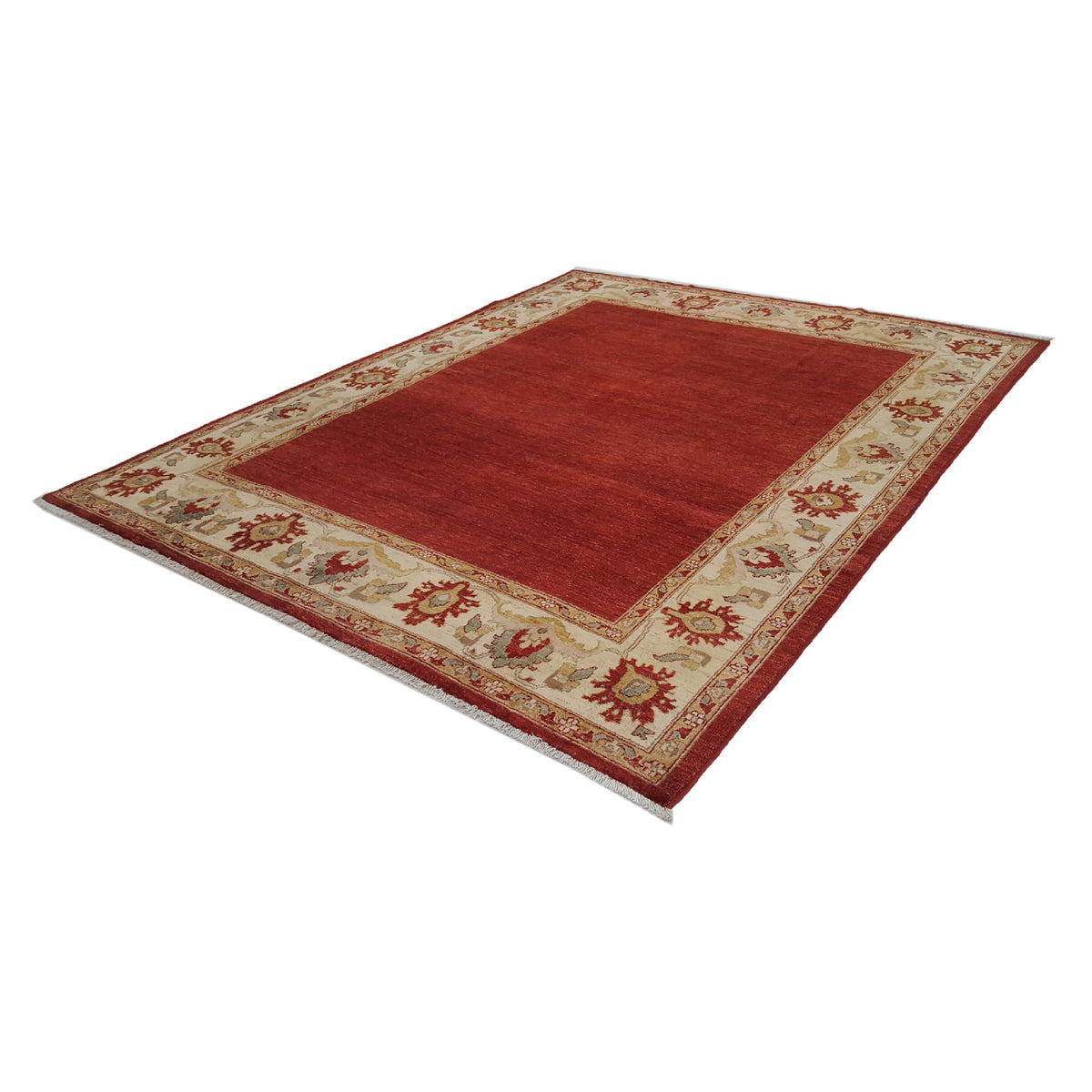 Pacific Ziegler 28876 Red Ivory Transitional Hand Knotted Rug