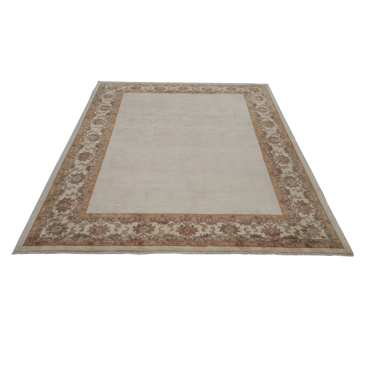 Pacific Ziegler 28887 Ivory Ivory Transitional Hand Knotted Rug
