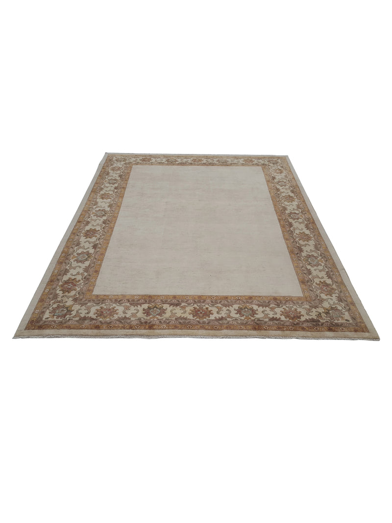 Pacific Ziegler 28887 Ivory Ivory Transitional Hand Knotted Rug
