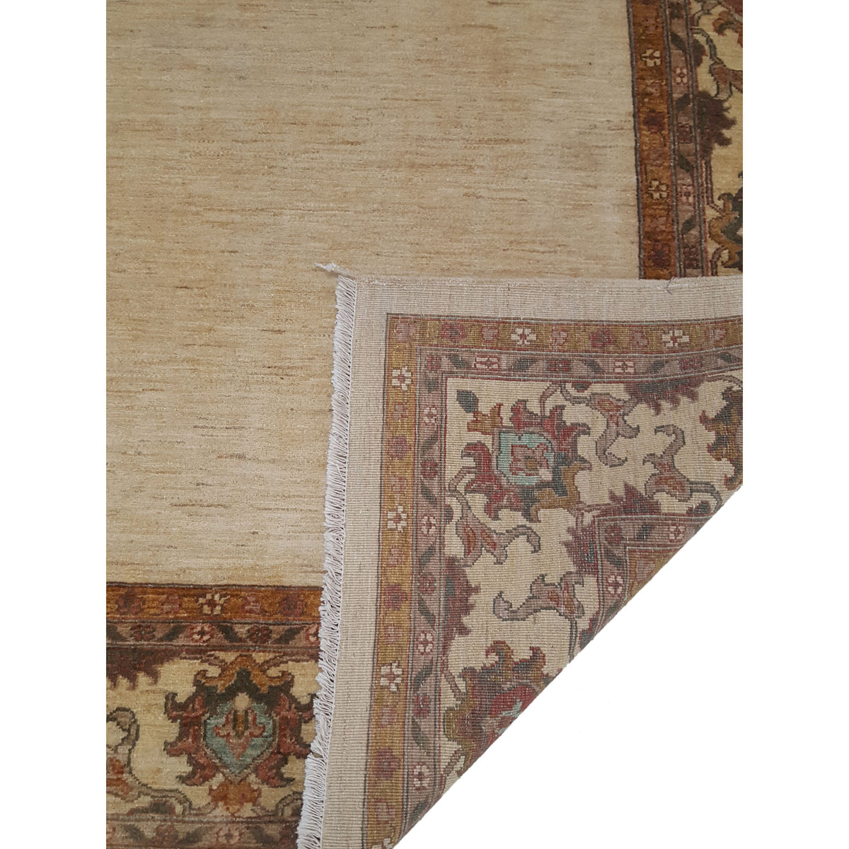 Pacific Ziegler 28887 Ivory Ivory Transitional Hand Knotted Rug