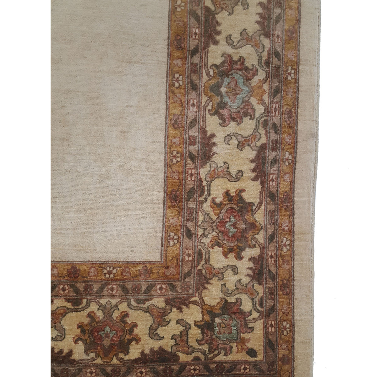 Pacific Ziegler 28887 Ivory Ivory Transitional Hand Knotted Rug