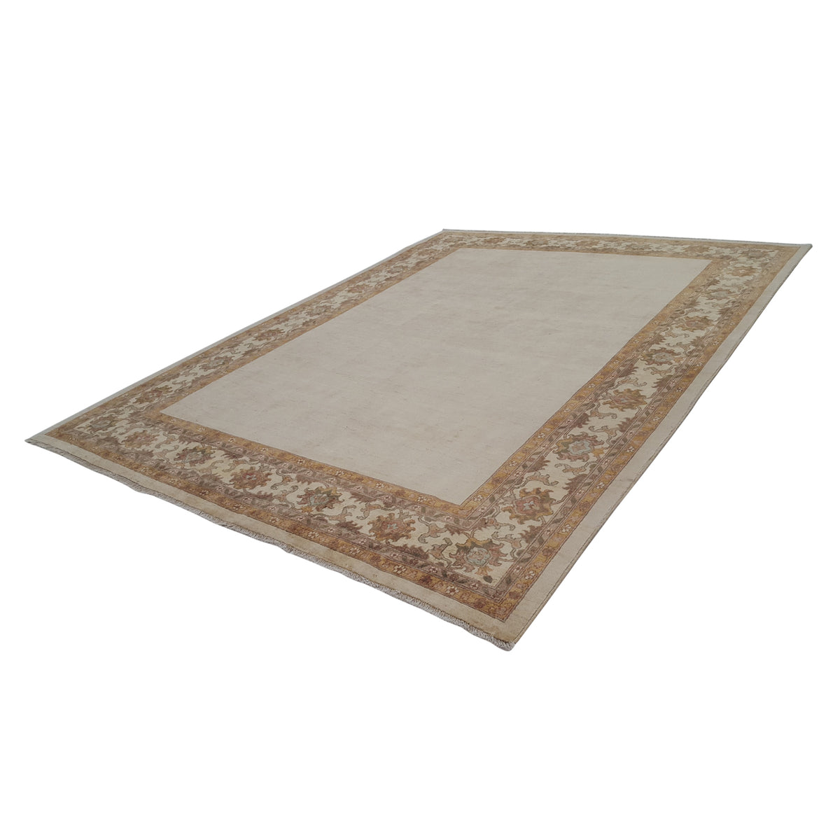 Pacific Ziegler 28887 Ivory Ivory Transitional Hand Knotted Rug