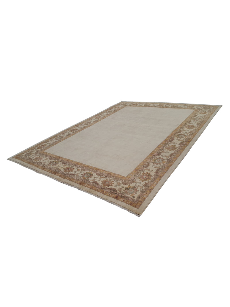Pacific Ziegler 28887 Ivory Ivory Transitional Hand Knotted Rug