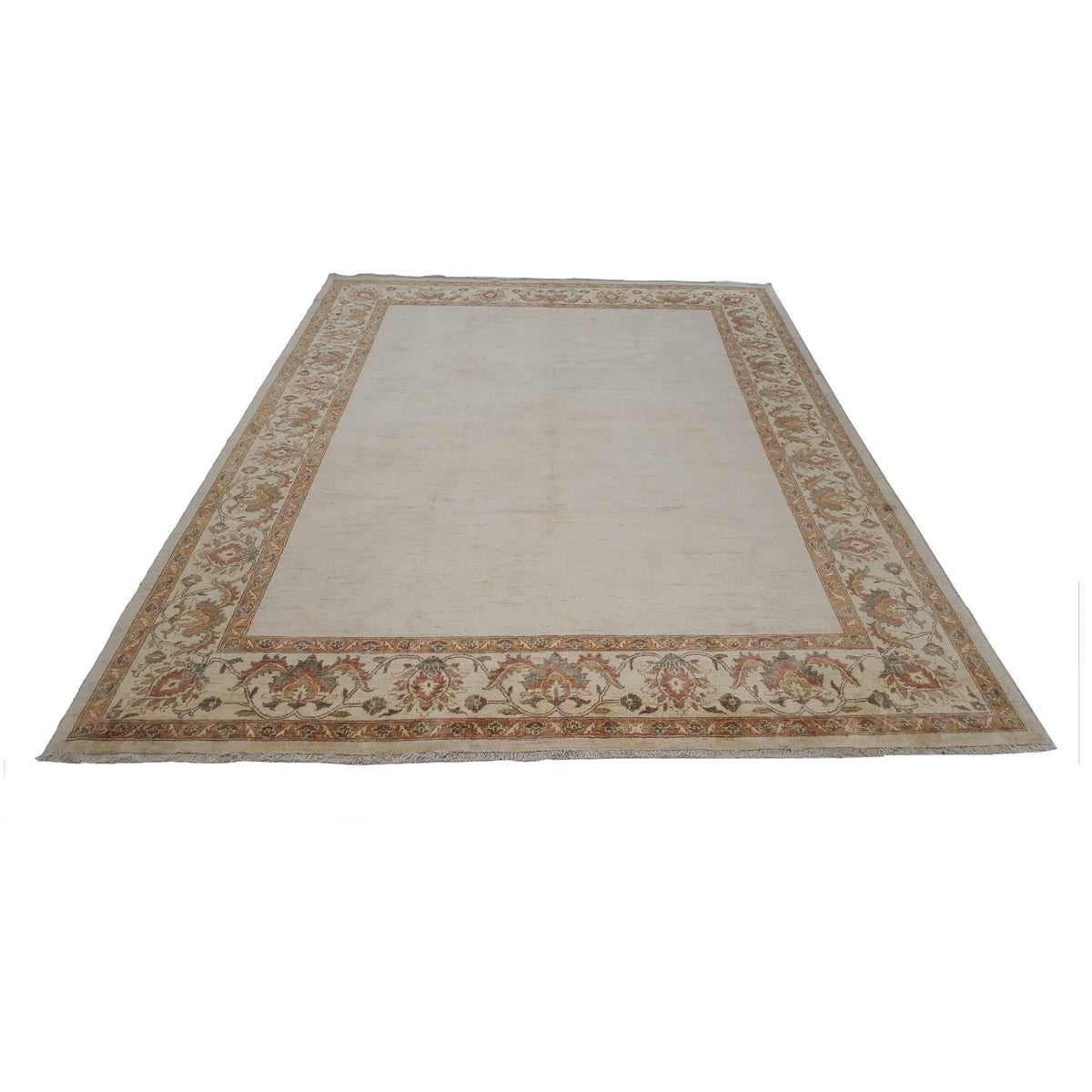 Pacific Ziegler 28954 Ivory Ivory Transitional Hand Knotted Rug