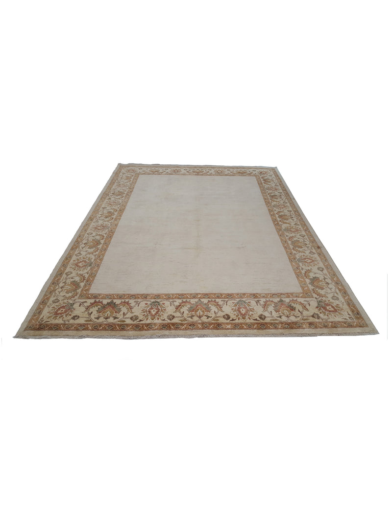 Pacific Ziegler 28954 Ivory Ivory Transitional Hand Knotted Rug