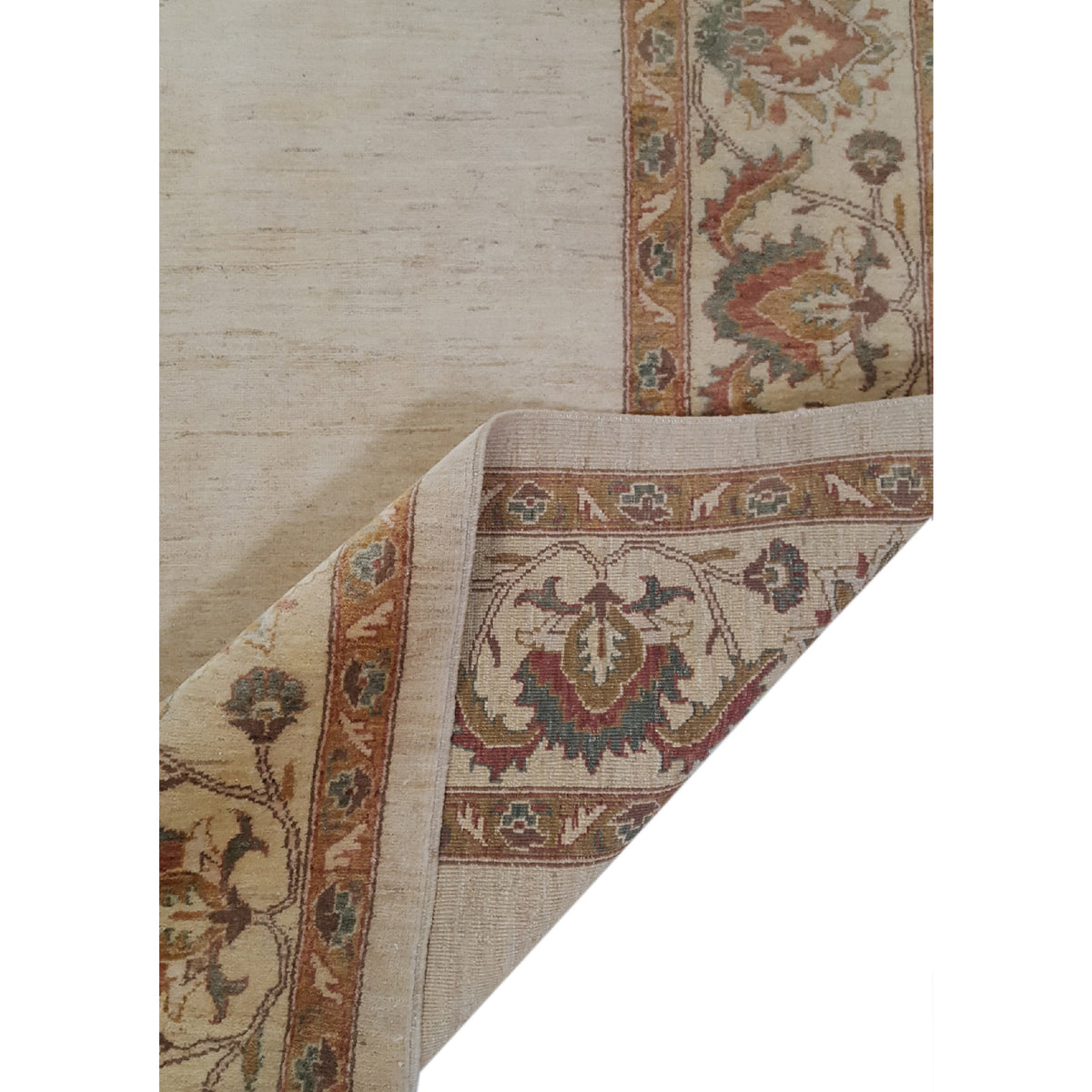 Pacific Ziegler 28954 Ivory Ivory Transitional Hand Knotted Rug
