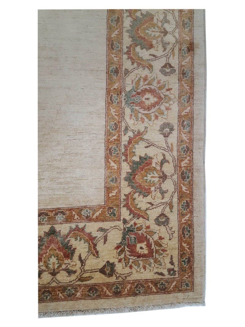 Pacific Ziegler 28954 Ivory Ivory Transitional Hand Knotted Rug