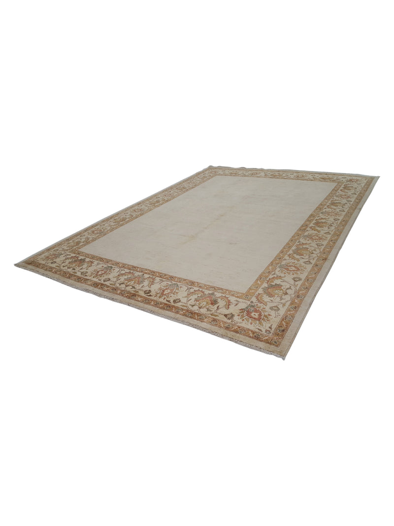Pacific Ziegler 28954 Ivory Ivory Transitional Hand Knotted Rug