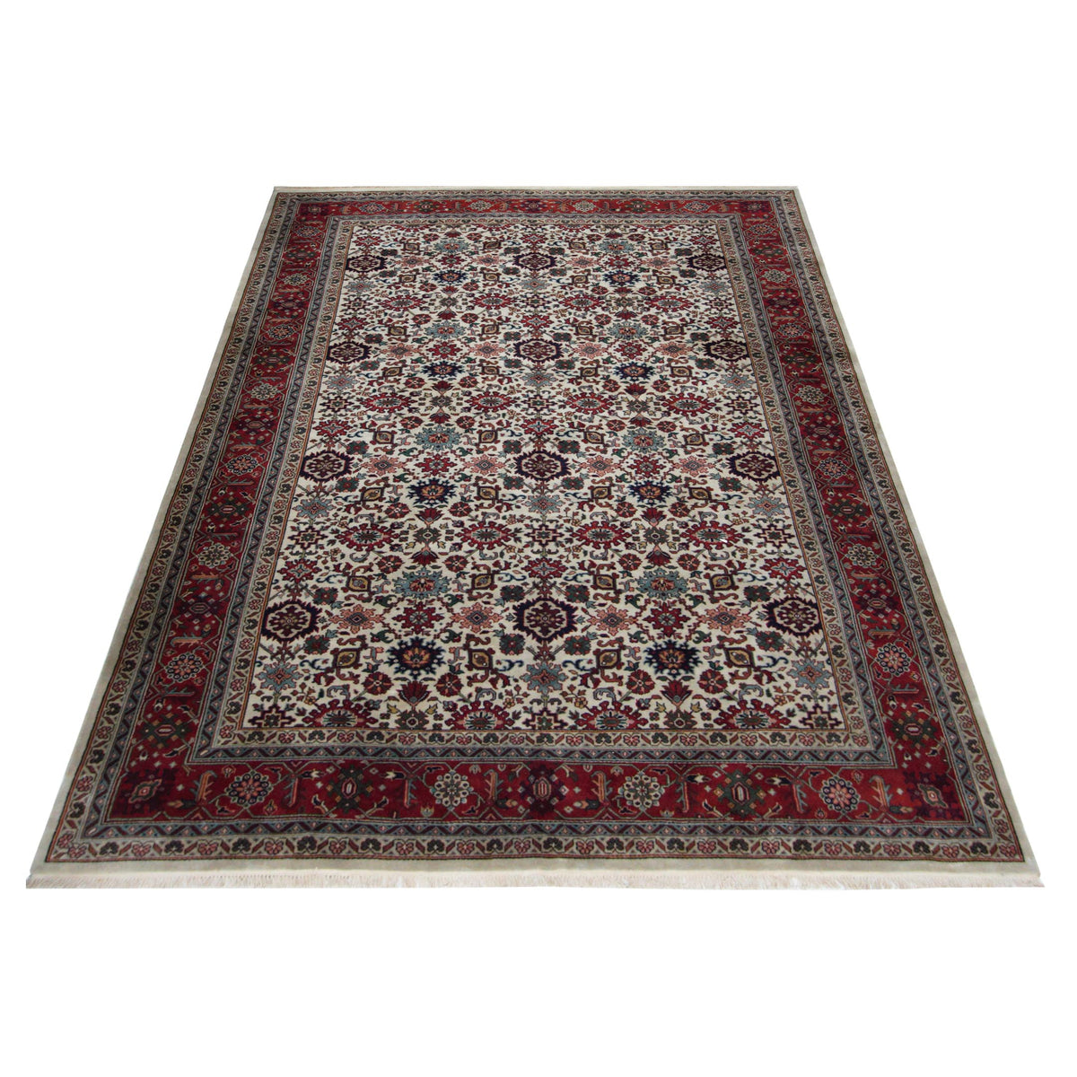 Pacific Tribal 28968 Grey Red Traditional Hand Knotted Rug