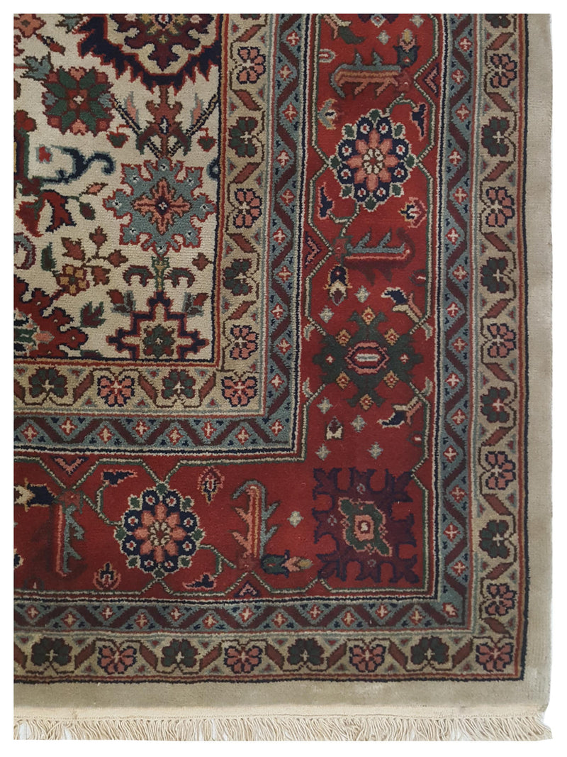 Pacific Tribal 28968 Grey Red Traditional Hand Knotted Rug