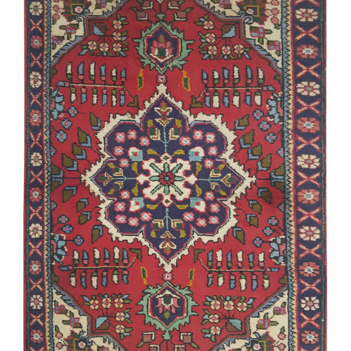 Pacific Hamadan  Burgundy Navy Traditional