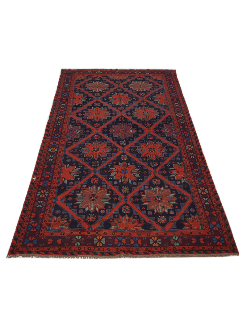 Fasa Antique Soumak 28978 Indigo Rust Traditional Antique Rug