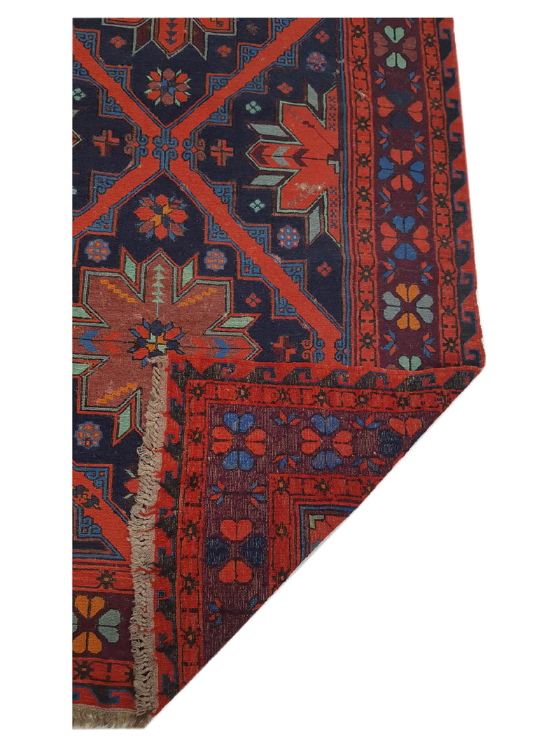 Fasa Antique Soumak 28978 Indigo Rust Traditional Antique Rug