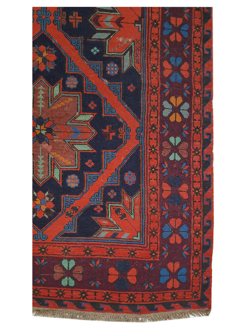 Fasa Antique Soumak 28978 Indigo Rust Traditional Antique Rug