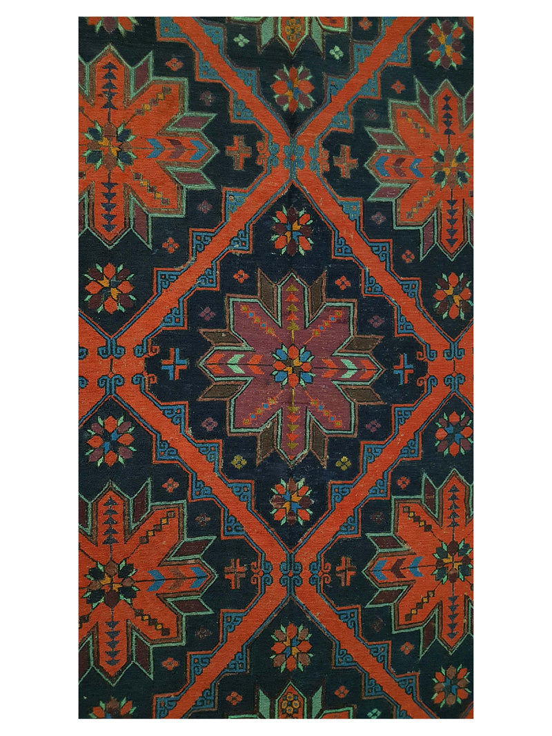 Fasa Antique Soumak 28978 Indigo Rust Traditional Antique Rug