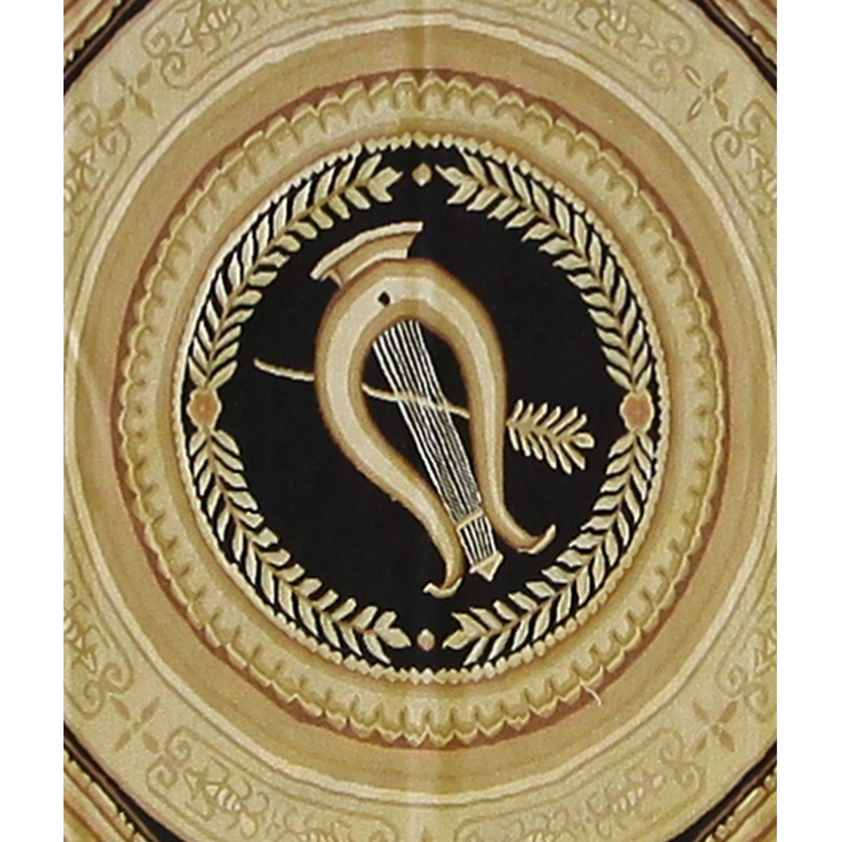 Pacific Aubusson 28980 Gold Black Traditional Hand Knotted Rug