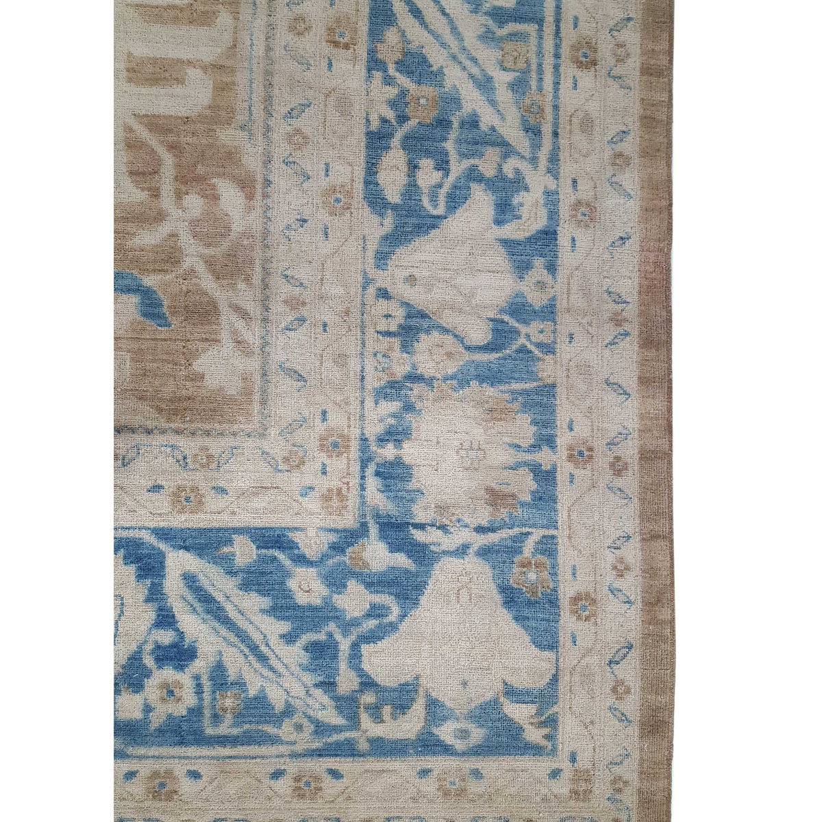 Pacific Ziegler 29026 Brown Blue Transitional Hand Knotted Rug