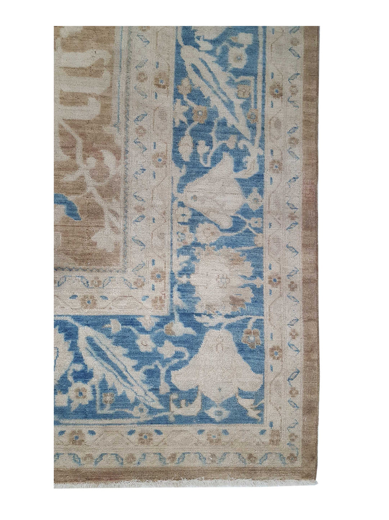 Pacific Ziegler 29026 Brown Blue Transitional Hand Knotted Rug
