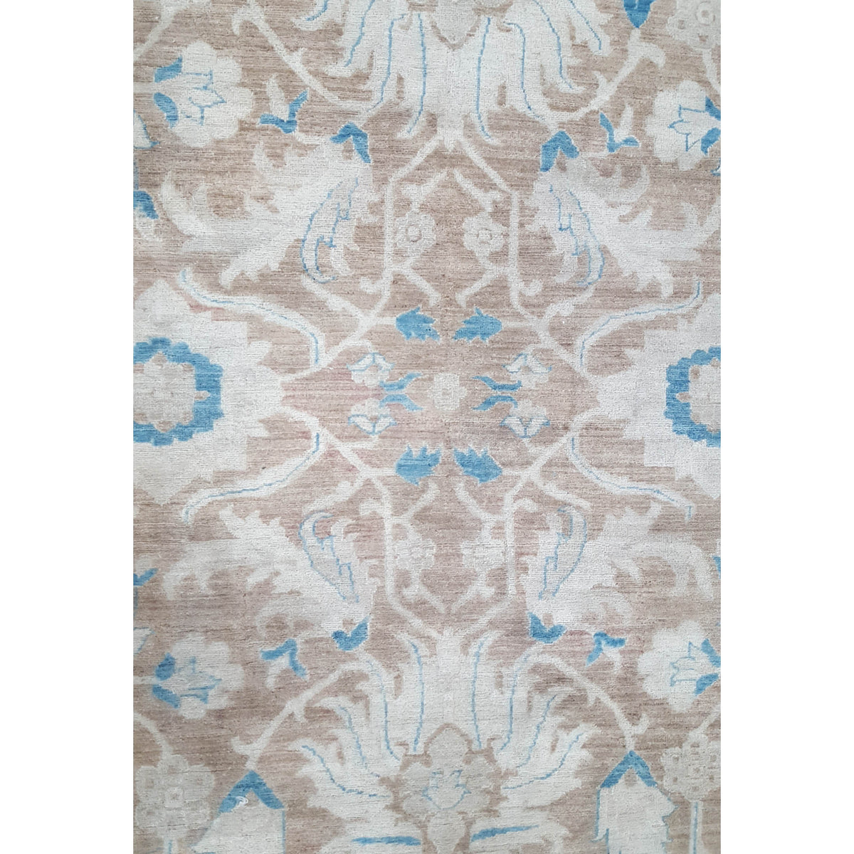 Pacific Ziegler 29026 Brown Blue Transitional Hand Knotted Rug