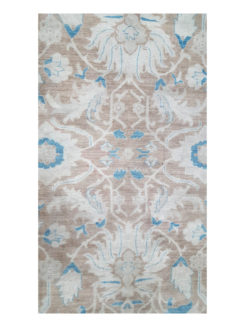 Pacific Ziegler 29026 Brown Blue Transitional Hand Knotted Rug