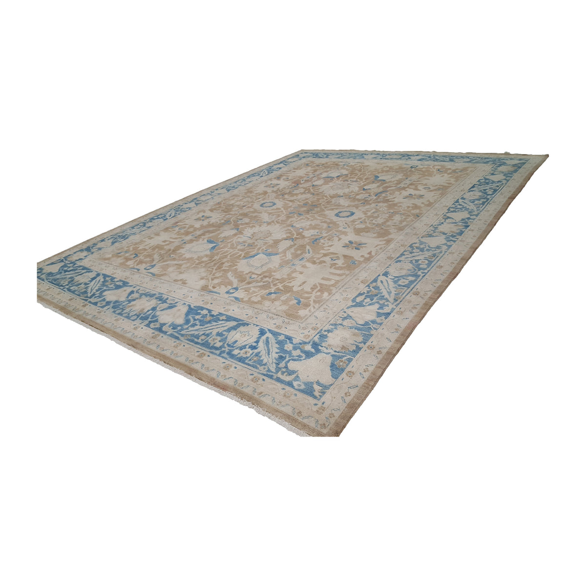 Pacific Ziegler 29026 Brown Blue Transitional Hand Knotted Rug