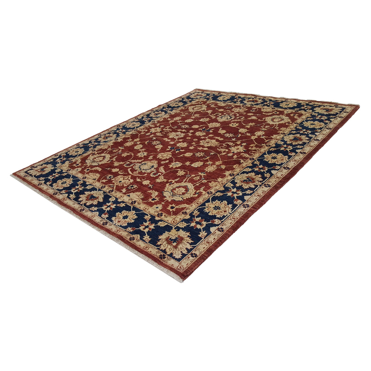 Pacific Ziegler 29043 Rust Blue Transitional Hand Knotted Rug