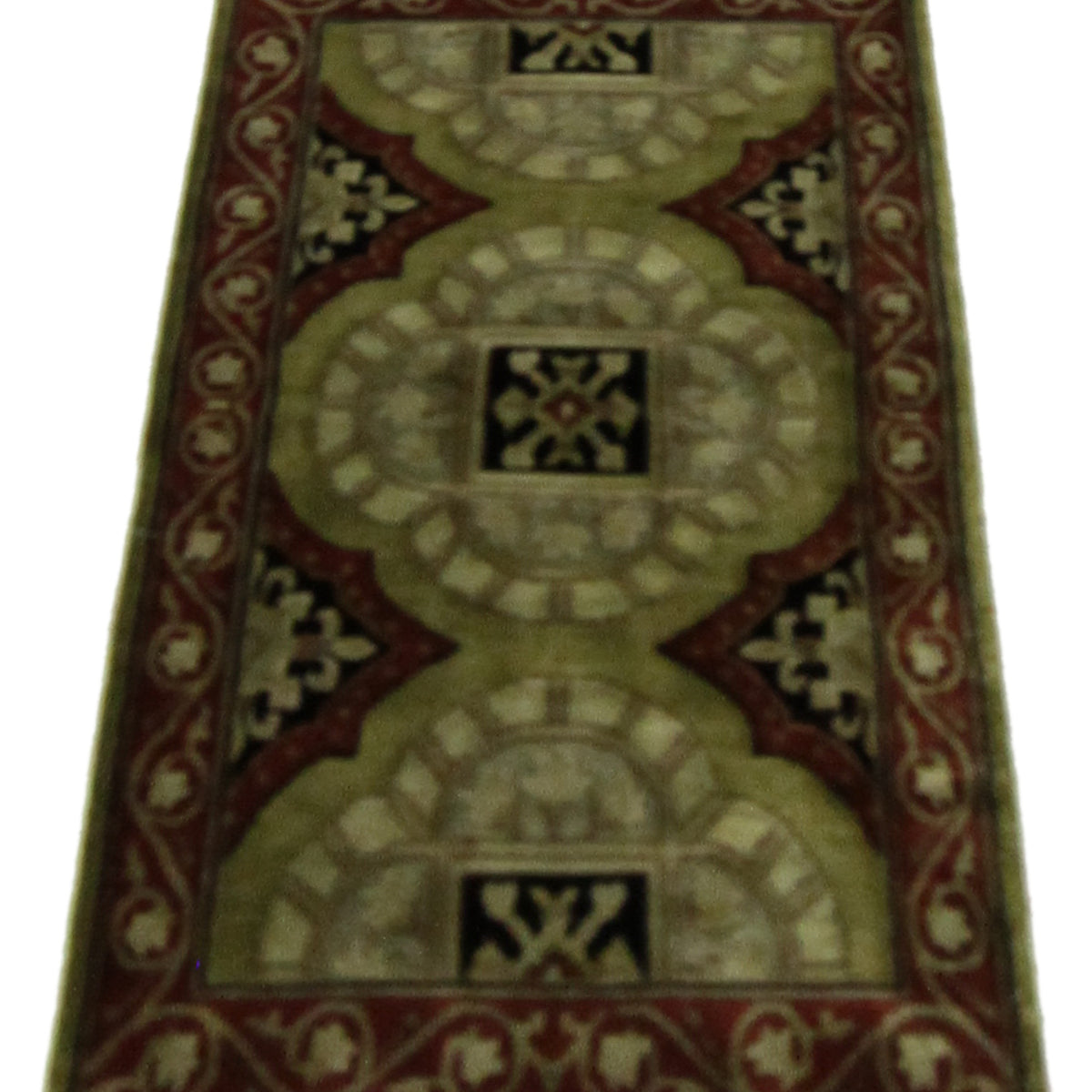 Pacific Gouri Ganga 29237 Green Red Transitional Hand Knotted Rug