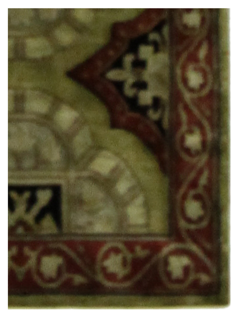 Pacific Gouri Ganga 29237 Green Red Transitional Hand Knotted Rug