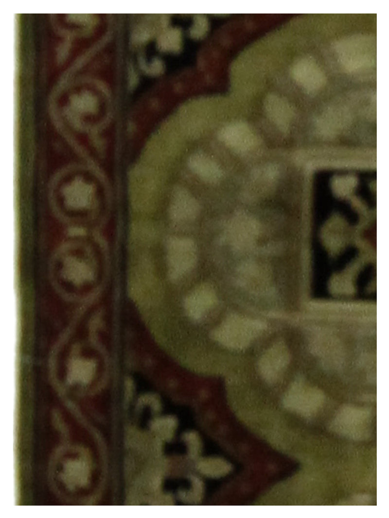 Pacific Gouri Ganga 29237 Green Red Transitional Hand Knotted Rug