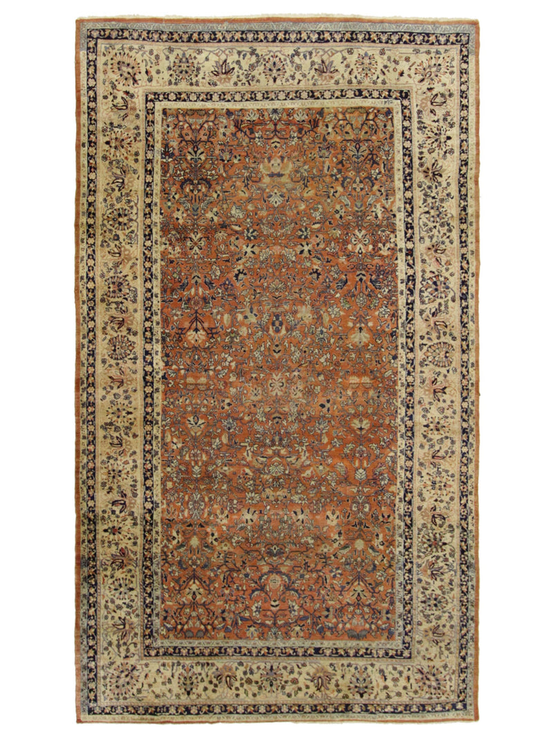 Fasa Antique Mahal  Coral Ivory Traditional