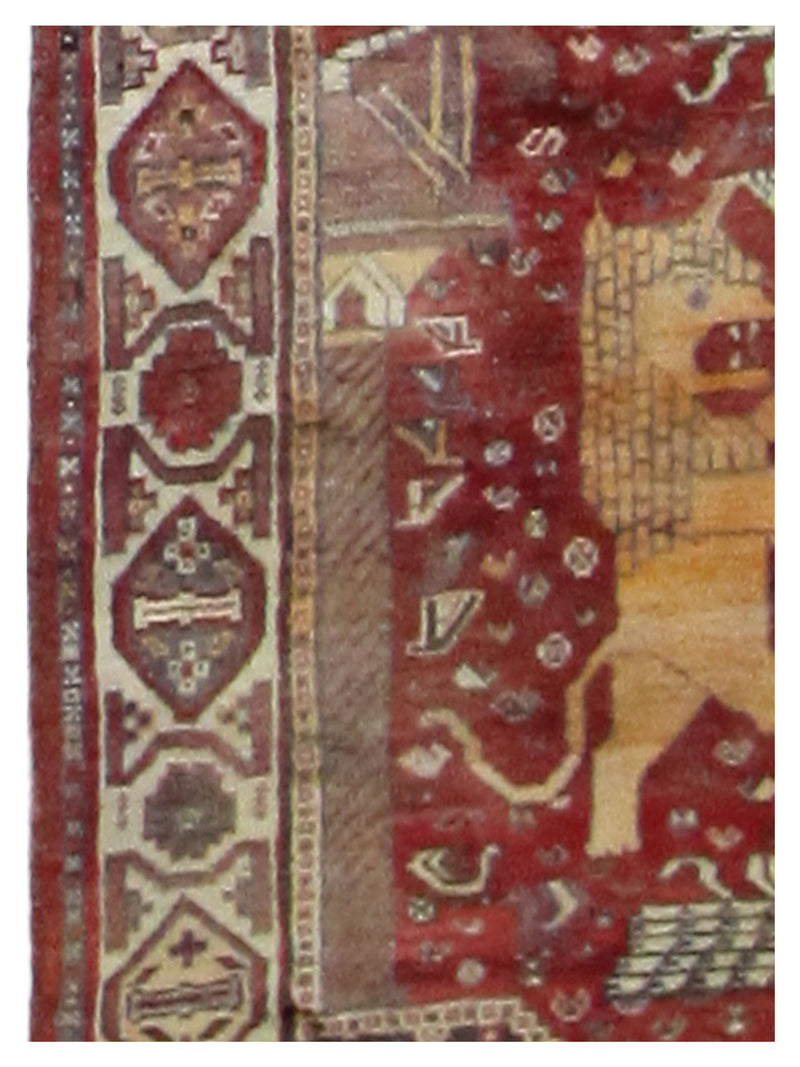 Fasa Antique Shiraz 29242 Rust Ivory Traditional Antique Rug