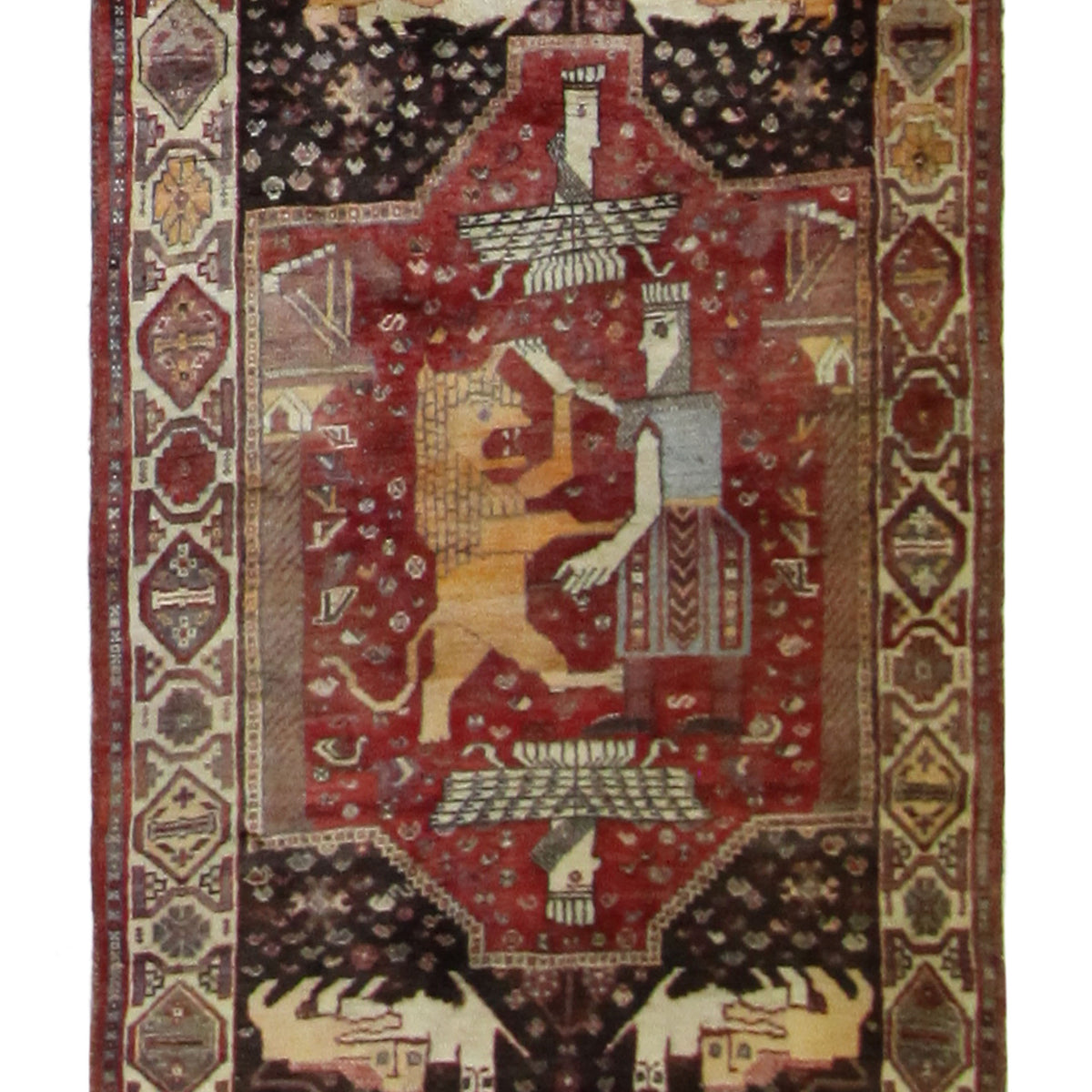 Fasa Antique Shiraz  Rust Ivory Traditional