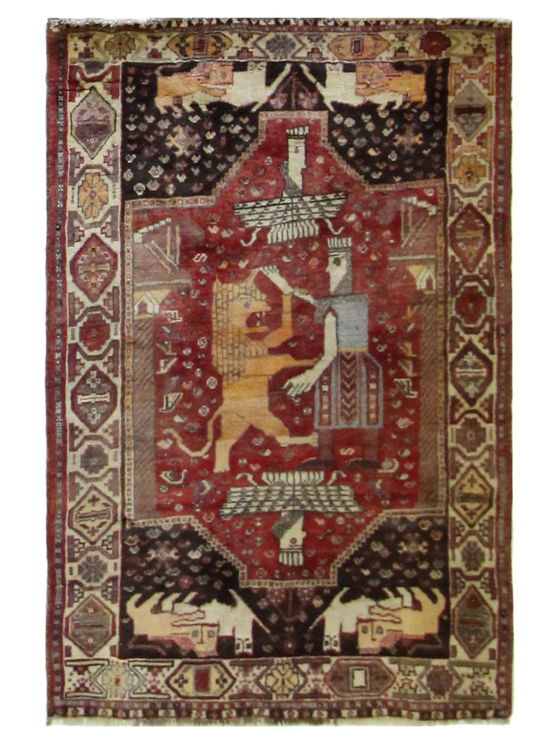 Fasa Antique Shiraz  Rust Ivory Traditional