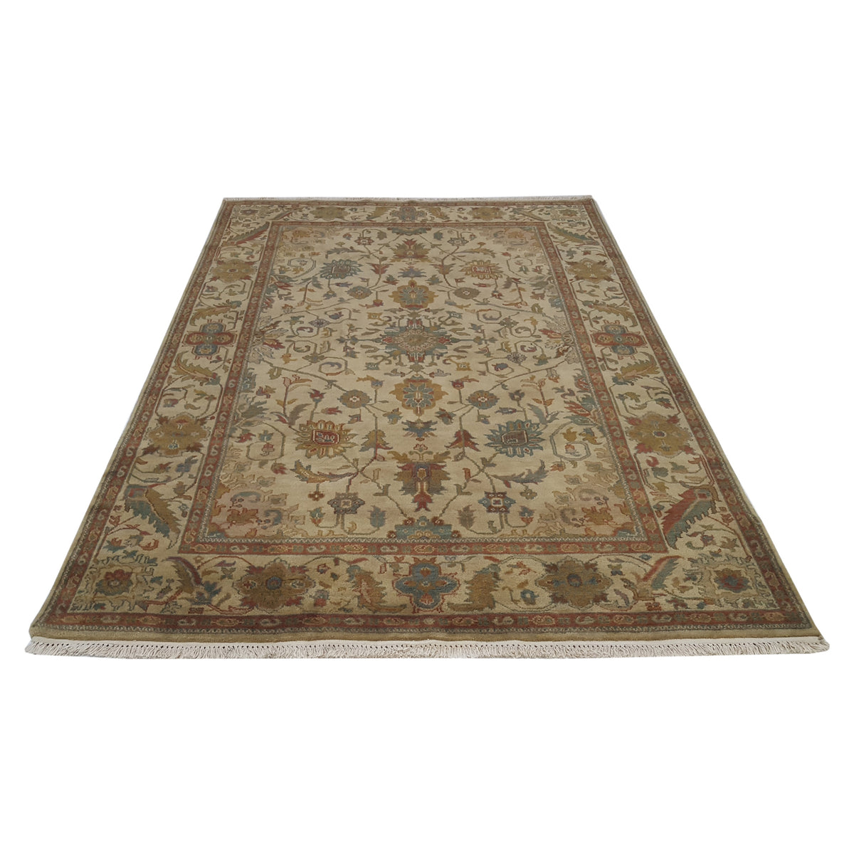 Pacific Tribal 29346 Gold Gold Traditional Hand Knotted Rug