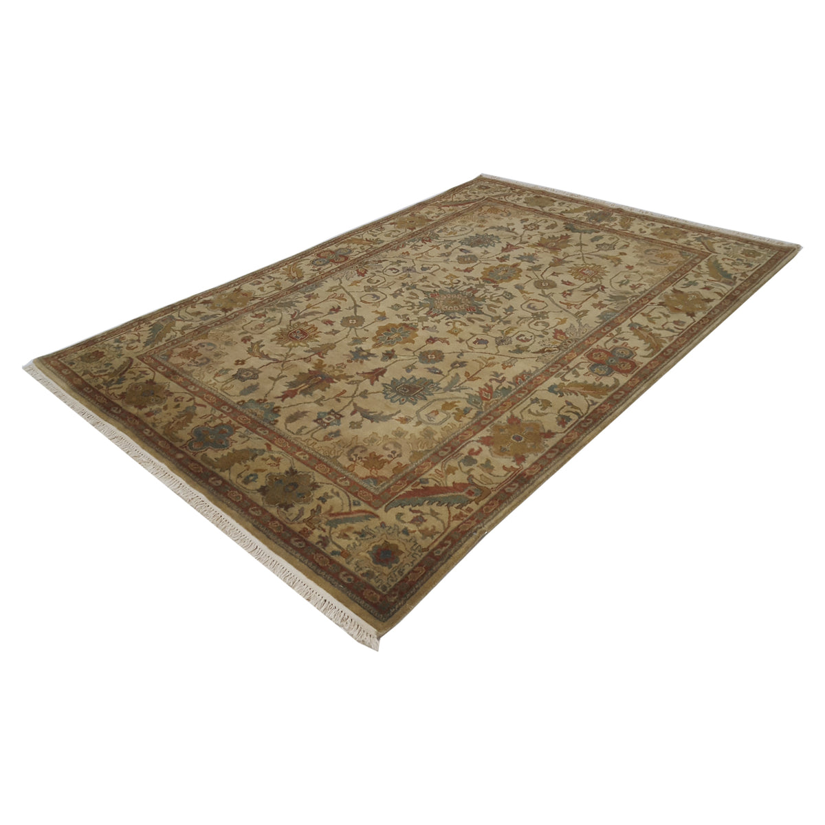 Pacific Tribal 29346 Gold Gold Traditional Hand Knotted Rug