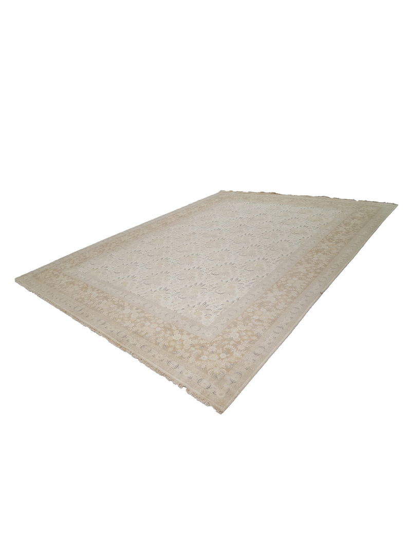Pacific Classic 29349 Ivory Brown Traditional Hand Knotted Rug
