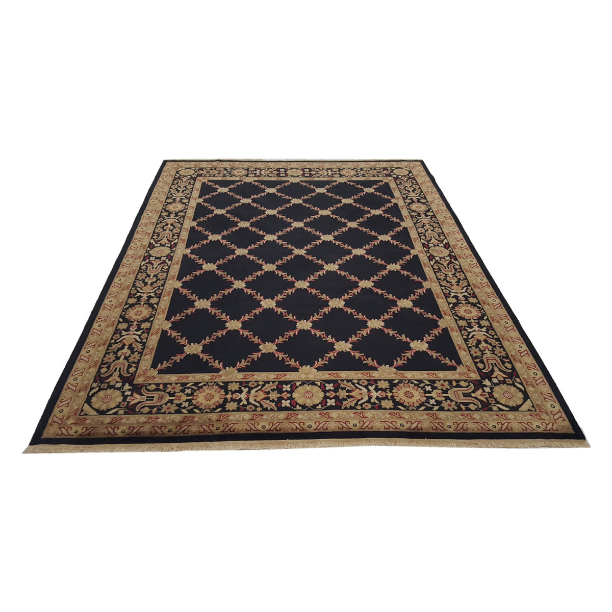 Pacific Gouri Ganga 29376 Black Gold Transitional Hand Knotted Rug