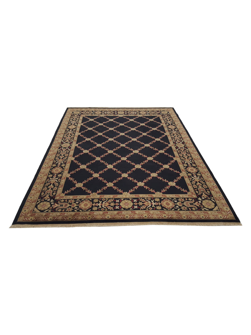 Pacific Gouri Ganga 29376 Black Gold Transitional Hand Knotted Rug