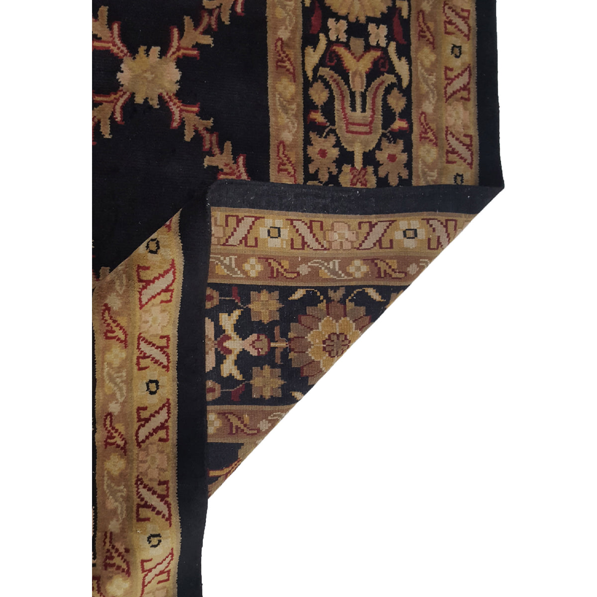 Pacific Gouri Ganga 29376 Black Gold Transitional Hand Knotted Rug
