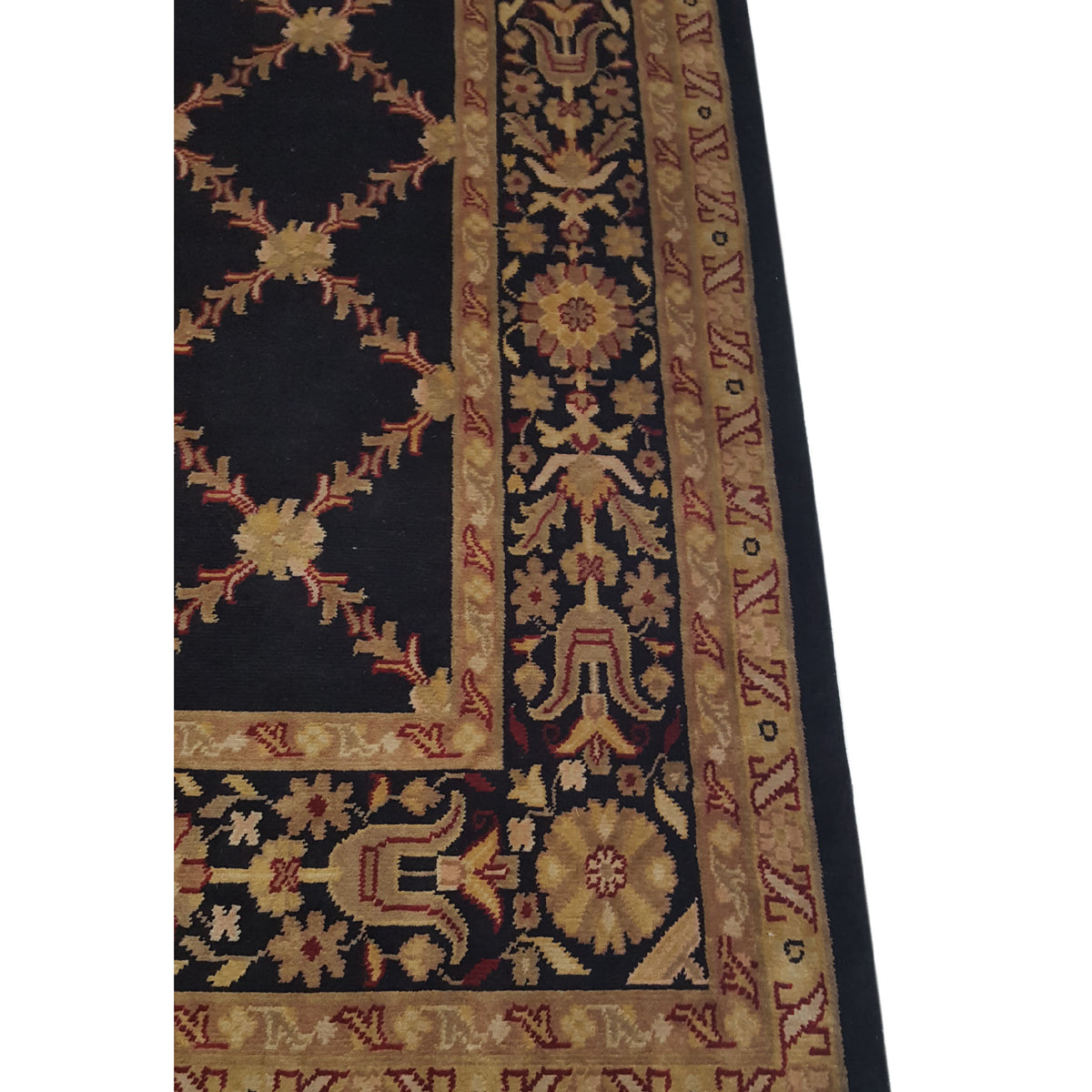 Pacific Gouri Ganga 29376 Black Gold Transitional Hand Knotted Rug