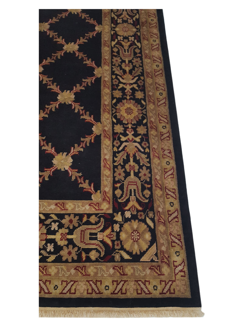 Pacific Gouri Ganga 29376 Black Gold Transitional Hand Knotted Rug