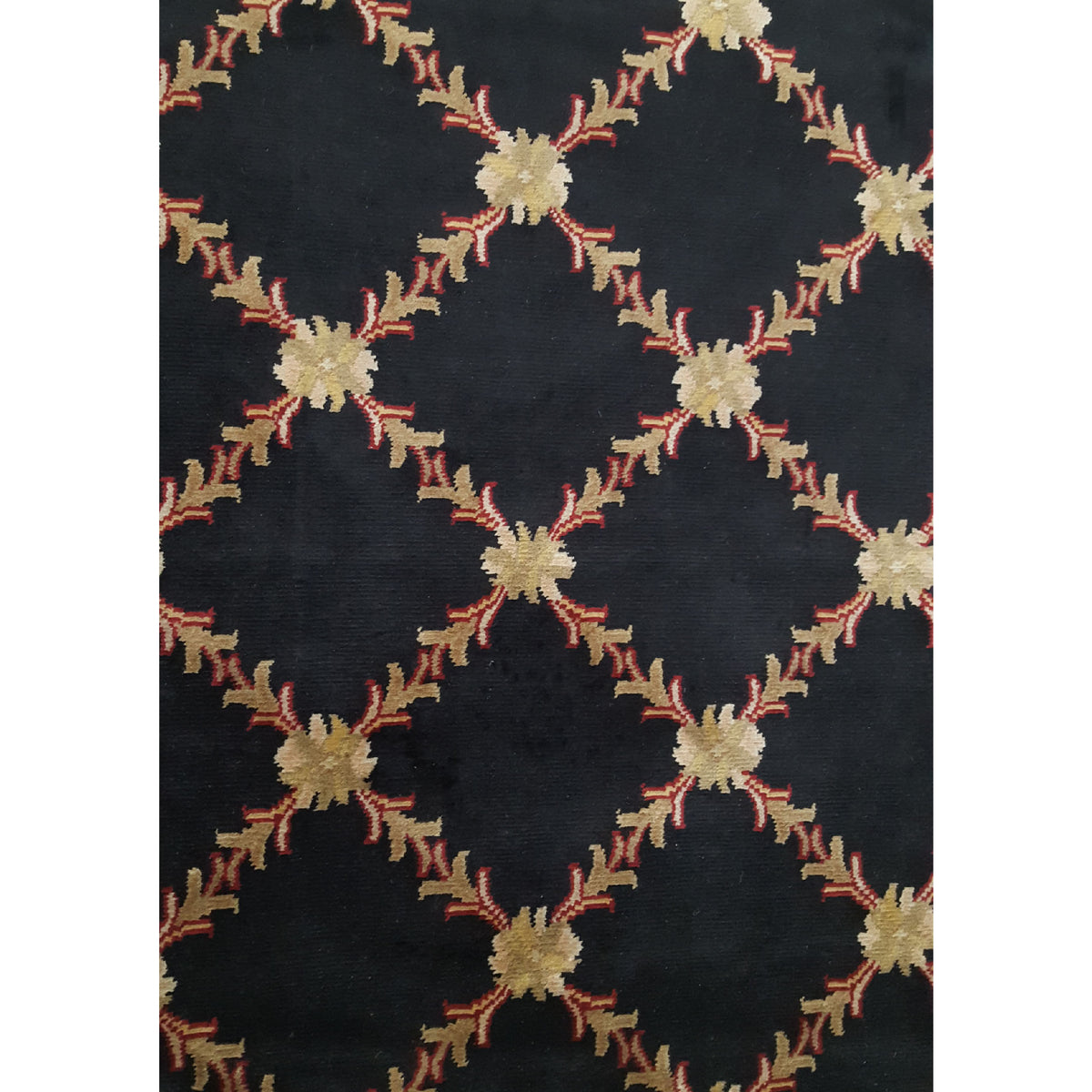 Pacific Gouri Ganga 29376 Black Gold Transitional Hand Knotted Rug