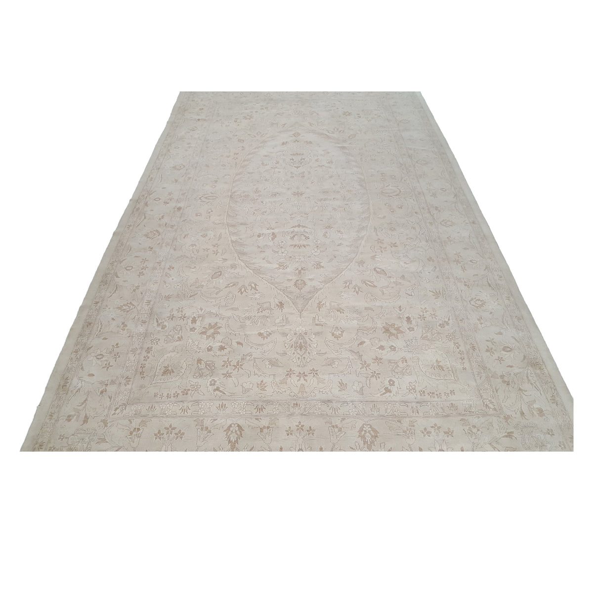 Pacific Ziegler 29411 Ivory Ivory Transitional Hand Knotted Rug