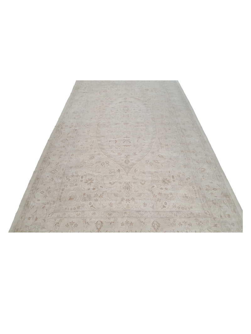 Pacific Ziegler 29411 Ivory Ivory Transitional Hand Knotted Rug