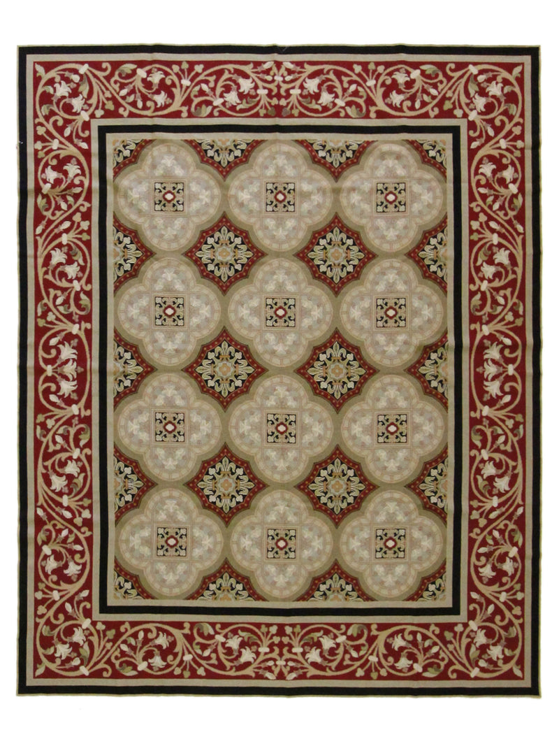 Pacific Needle Point  Beige Red Tapestry