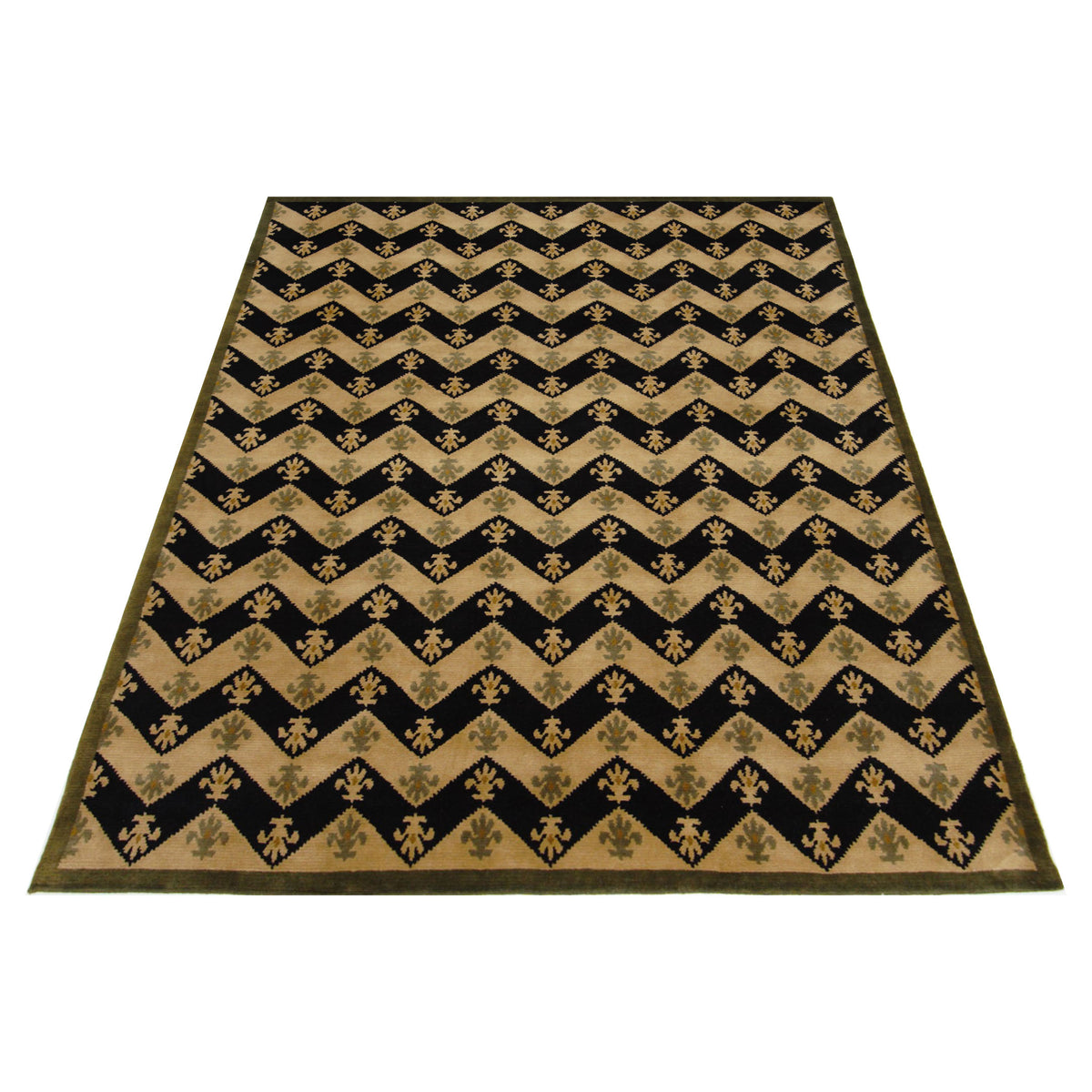Pacific Tranquality 29618 Beige Olive Traditional Hand Knotted Rug